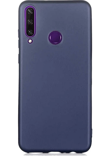 Case 4U Huawei Y6p Kılıf Klasik Mat Renkli Yumuşak Premier Silikon Lacivert