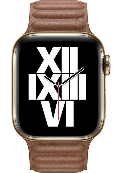 Apple Watch Uyumlu Seri 7/6/SE/5/4 Deri Loop Kayış 41mm 40mm 38mm Kahverengi