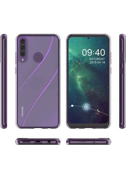 Case 4U Huawei Y6p Kılıf A+ Şeffaf Lüx Süper Yumuşak 0.3mm Ince Slim Silikon