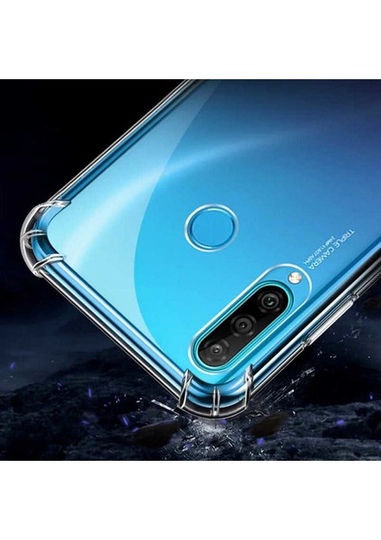 Huawei P40 Lite E Kılıf Köşe Korumalı Darbe Emici Anti Shock Arka Kapak Şeffaf