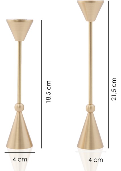 Pirinç Konik Toplu Şamdan Rome Ikili Set fiyatları