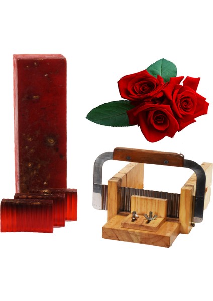 Kırmızı Gül Sabunu - Kesme Dilim