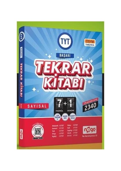 TYT Tekrar Kitabı - Sayısal 2126 Soru