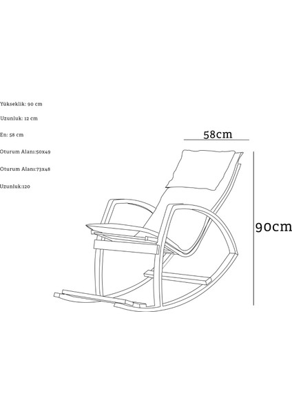 Ahşap Sallanan Sandalye Dinlenme Koltuğu