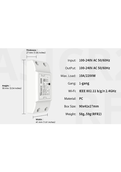 4 Adet Sonoff Basic R2 Switch Akıllı Ev Wifi Rölesi