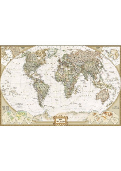 National Geographic 2007 Dünya Haritası Poster Duvar Kağıdı