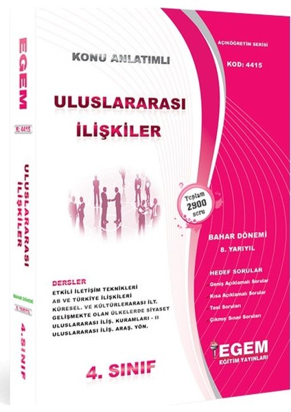 Uluslararası İlişkiler 4. Sınıf 8. Yarıyıl Konu Anlatımlı Çözümlü Soru Bankası Tüm Dersler Bahar