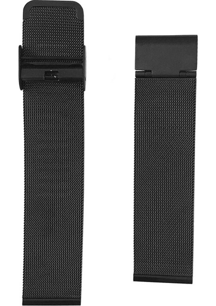 Siyah Ince Örgü Hasır Çelik Saat Kordonu 22MM fiyatları