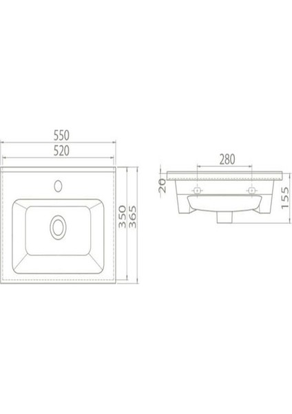 Cerastyle Arte Etajerli Lavabo 55 cm 067200U indirimleri