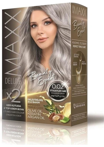 Maxx Deluxe Saç Boyası Titanyum Gri 0.02