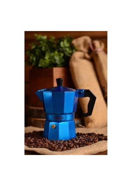 Piccolo Moka Pot 3 Fincan Mavi