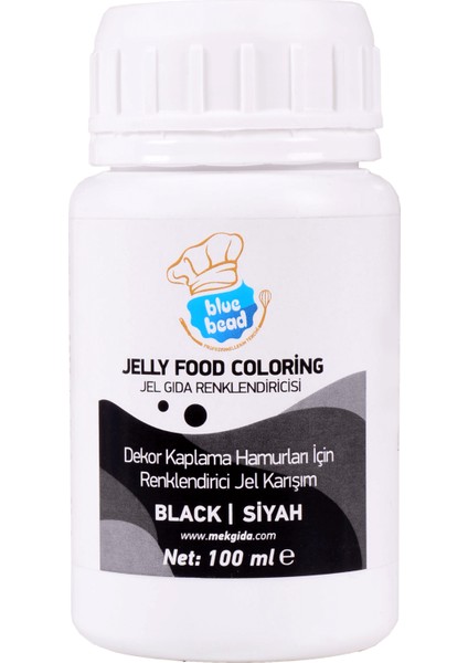 Blue Bead 100 ml Siyah Jel Gıda Renklendiricisi