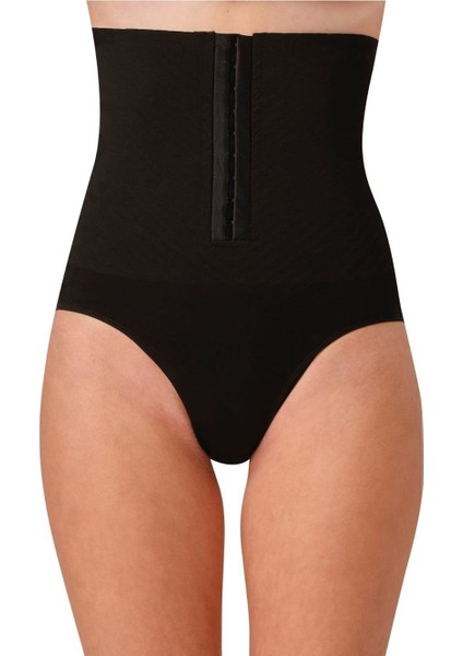Agraflı Yüksek Bel Slip Korse Siyah 5521