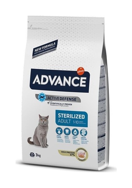 Sterilized Hindili Kısırlaştırılmış Yetişkin Kedi Maması 3 kg