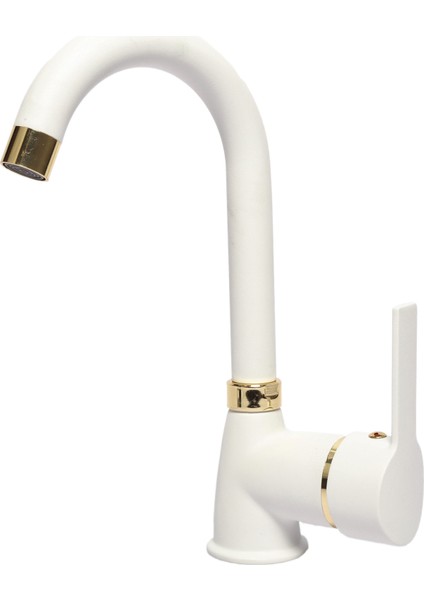 Beyaz Gold Lux Lavabo Bataryası