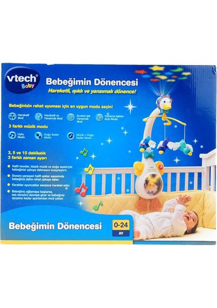 VTech Baby Bebeğimin Dönencesi Projektörlü Sevimli Uyku Arkadaşı Dönen