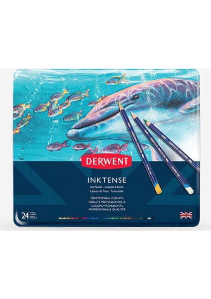 Inktense Mürekkep Bazlı Suluboya Kalem Seti 24 Renk Metal Kutu modelleri