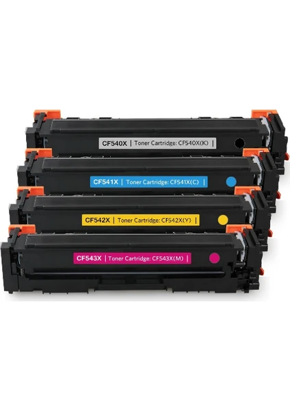 BRC06-HP 203A CF540X-CF541X-CF542X-CF543X Uyumlu Muadil Toner Set