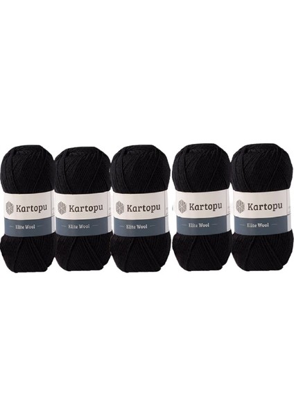 Wool Yün İplik Siyah 5'li