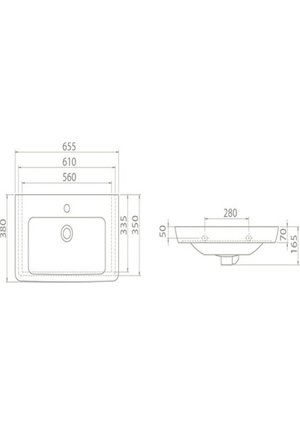 Cerastyle Porto Etajerli Lavabo 65 cm 068100U modelleri