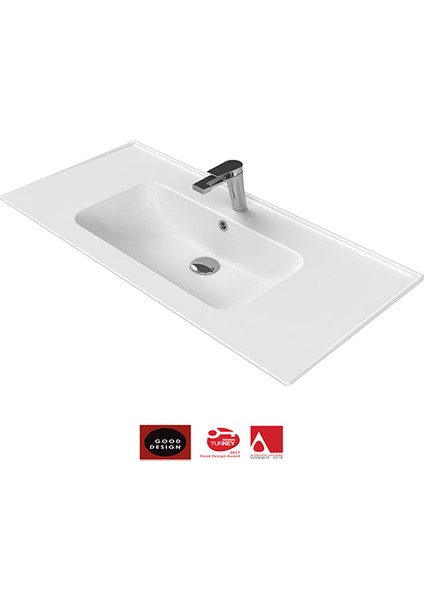Cerastyle Blue Etajerli Lavabo 100 cm 042500U modelleri