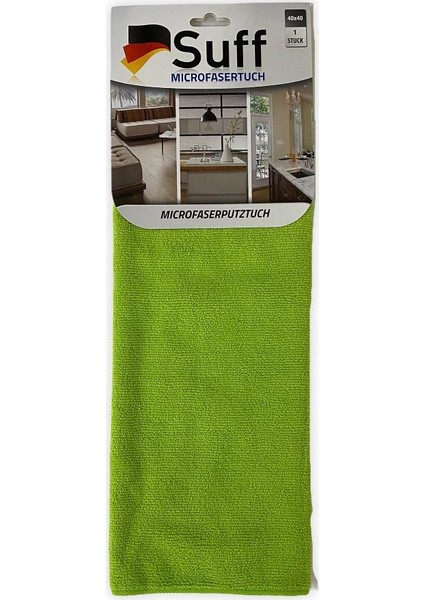 Gül Mikrofiber Genel Temizlik Bezi Yeşil