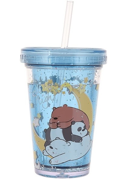 We Bare Bears- Pipetli Plastik Su Şişesi 320 ml. fırsatları