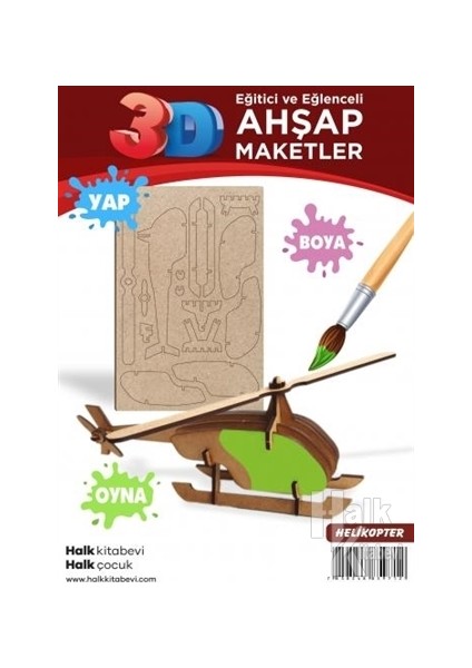 Helikopter Ahşap Maket