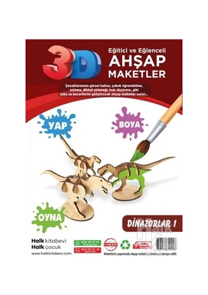 Dinozorlar 1 Ahşap Maket fiyatları