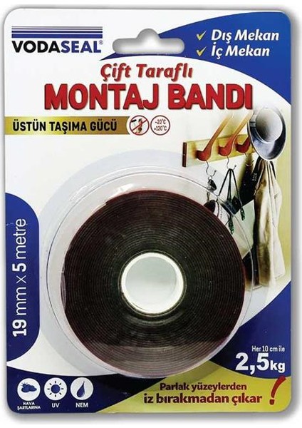 19MMX5 mt Gri Vhb Bandı -