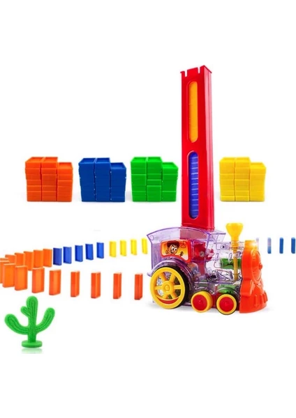 Can Toys Pilli Dominolu Tren Kutulu 80 Parça Domino Taşı Dizen