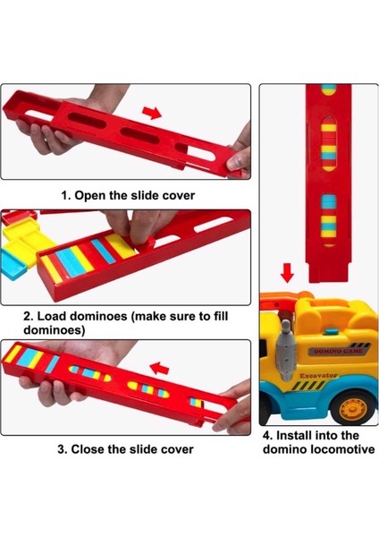 Can Toys Pilli Dominolu Tren Kutulu 80 Parça Domino Taşı Dizen