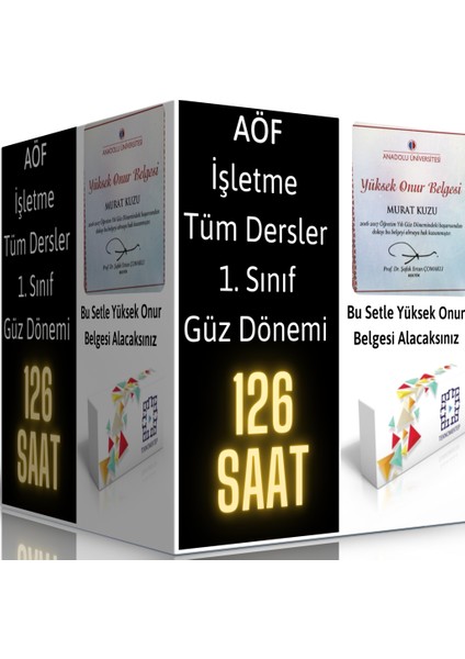 AÖF İşletme 1. Sınıf Güz Dönemi Tüm Dersler USB Eğitim Seti