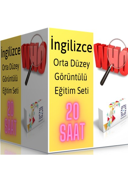 Enine Boyuna Eğitim İngilizce Orta Düzey Görüntülü Eğitim Seti