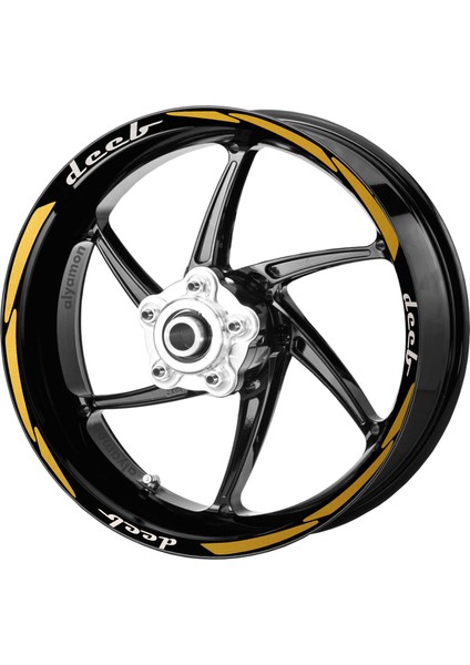 Motosiklet Jant Şeridi Universal Beyaz Beyaz Model S