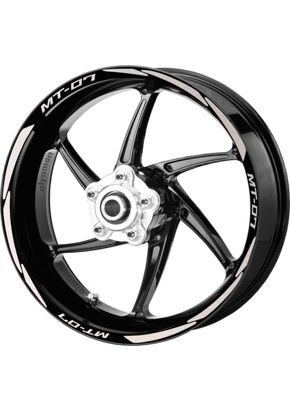 MT07 Jant Şeridi Reflektif Beyaz Beyaz Model S