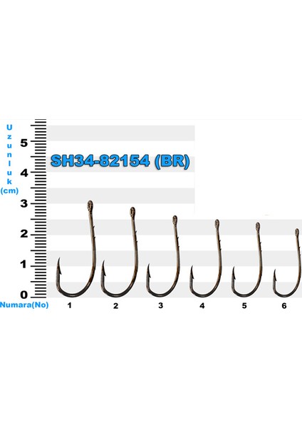 SH34-82154 Sea Horse No: 5/0 Bronz Iğne (10’lu)