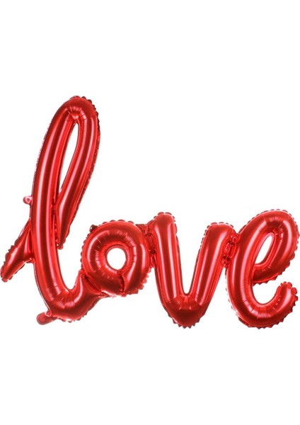 Love Yazılı Folyo Parti Balonu 18 Inç