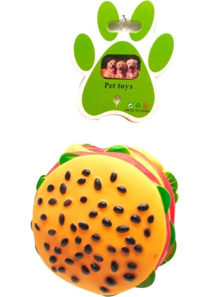 Hamburger Öten Köpek Oyuncağı 8cm