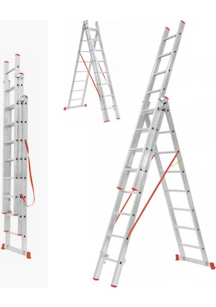 3*2,5 Metre A Tipi Sürgülü Merdiven