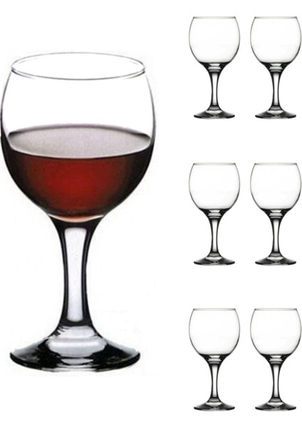 6 Adet Lüx Ayaklı Meşrubat Bardağı Bistro Kadeh 290CC PB-44411