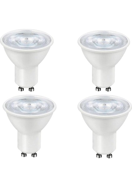 5-50W 2700K Sarı Işık GU10 LED Ampul 4 Adet