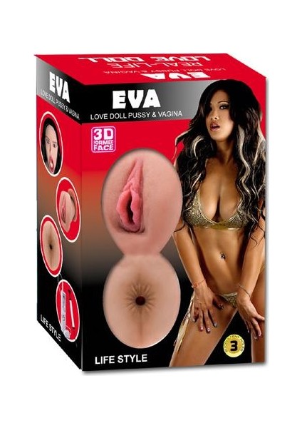 Eva Saçlı ve Titreşimli Realistik Şişme Bebek Kadın Manken