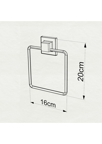 Delme Vida Matkap Yok! Easyfıx Yapıskanlı Kare Havluluk Beyaz EF234 modelleri