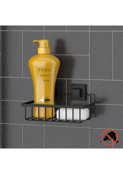Teknotel Delme Vida Matkap Yok! Easyfıx Yapıskanlı Tek Katlı Banyo Rafı Mat Siyah EF241 fiyatları
