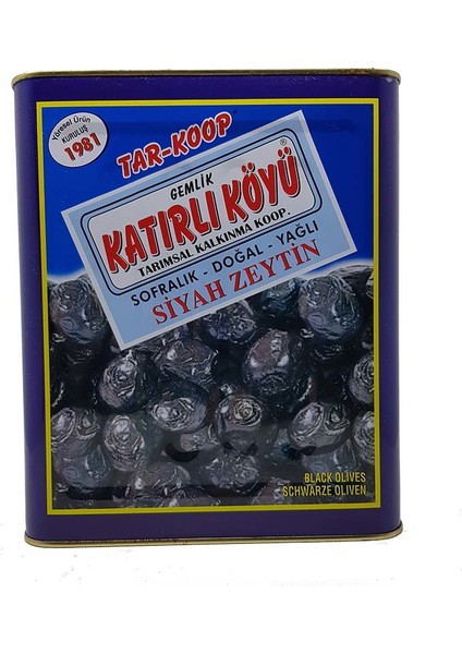 Katırlı Köyü Kahvaltılık Siyah Zeytin 10 kg