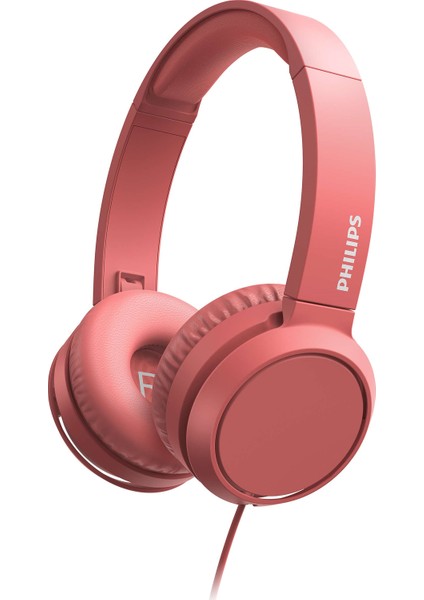 TAH4105 Kablolu Kulak Üstü Kulaklık - 32mm Sürücülü - Güçlü Bas Özellikli -Koyu Pembe