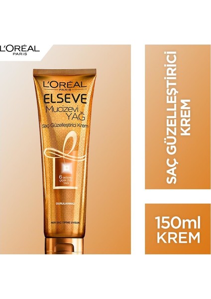 L'Oréal Paris Loreal Paris Loreal Mucizevi Saç Kremi 150 ml+Lionesse Saç Fırçası