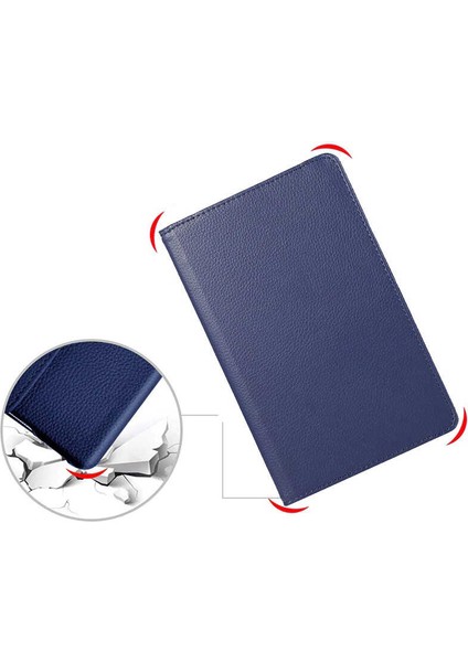 Samsung Galaxy Tab S6 Lite (P610) Kılıf Dönebilen Standlı Kapaklı Kılıf + Cam Ekran Koruyucu Siyah