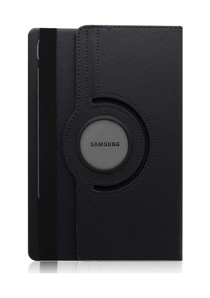 Samsung Galaxy Tab S7 (T870) Kılıf Dönebilen Standlı Kapaklı Kılıf + Cam Ekran Koruyucu Siyah